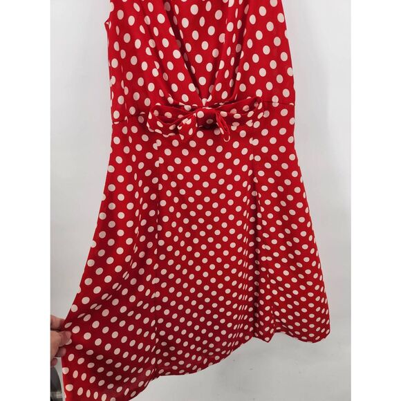 Retro 50's Polka Dot Sleeveless Dress Bow Son Jung Wan Small - Picture 2 of 6
